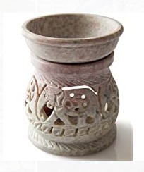 High Quality <b>Elephant</b> Design Blue Aroma Diffuser Leaf Oil Burner With Natural Stone Decor For Office Dining Hall Living Space - Product Image 4