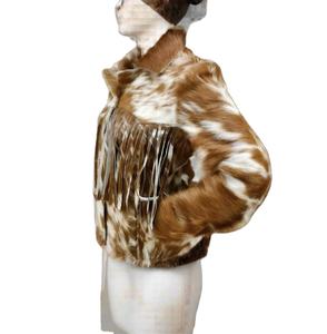 เสื้อแจ็กเก็ตสไตล์นักขี่จักรยานหนังวัวแท้สำหรับผู้หญิงเสื้อแจ็คเก็ตปักลายฤดูใบไม้ร่วงระบายอากาศได้มีกระเป๋ารวมทั้งผู้หญิง - Product Image 3