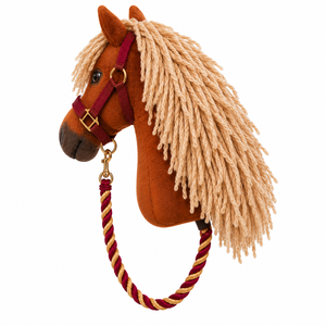 Corde de laisse souple pour cheval en peluche avec un design coloré, une construction robuste et une poignée confortable pour des jeux équestres imaginatifs - Product Image 2
