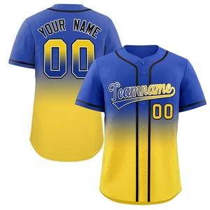 Camiseta de Béisbol Personalizada con Degradado para Hombre, Uniforme de Equipo Sublimado, con Botones, Transpirable, de Alta Calidad, sin Costuras, de Poliéster, Ropa Deportiva - Product Image 4