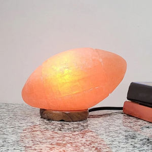 Lámpara de Sal del Himalaya al por Mayor, Tallada a Mano, de Cristal Rosa, en Forma de Balón de Fútbol, de Pakistán, Luz de Mesa, Artesanía Natural - Product Image 3