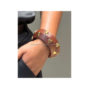 Textured Classic <b>Wooden</b> <b>Bangles</b> Set Handmade Standard Size Wood Bracelets for Women Ethnic Look Eco Friendly Daily Wear Jewelry - Product Image 6