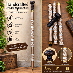 Canne de marche en bois avec poignée en laiton antique, manche en spirale sculpté à la main, canne de marche vintage pour hommes - Product Image 5