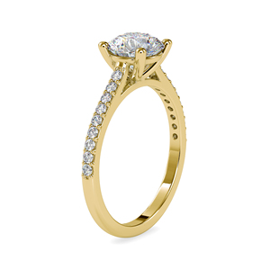 แหวนหมั้นเพชรเพาะเลี้ยงในห้องปฏิบัติการ 1.35 กะรัต ทรงกลม แหวนทองคำขาว 14k แหวนแต่งงาน เครื่องประดับเพชรยอดนิยม - Product Image 4