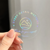 Étiquettes holographiques personnalisées imperméables du fabricant, autocollants ronds avec logo