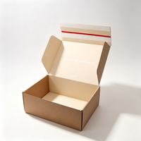 Caja de Envío de Cartón Corrugado Kraft con Tira de Apertura Fácil para Empaque de Ropa, Caja de Cartón Ecológica