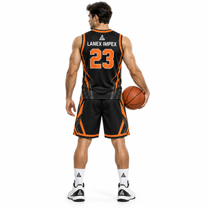 Conjunto de Uniforme de Baloncesto Sublimado Personalizado con Logotipo, Número y Nombre, Pantalones Cortos de Malla Ligera para Equipos Deportivos - Product Image 4