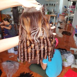 Nouveau Style Double Dessiné Vierge Cheveux Bruts Bundle VietNam Pixie Bouclés Armure Fumi rebondissant Haute Qualité Cheveux Humains - Product Image 3