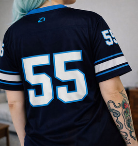 Camiseta de Fútbol Americano Sublimada Personalizada, Camiseta de Fútbol con Estampado Personalizado, Camiseta de Equipo de Fútbol Retro 100% Poliéster Unisex OEM - Product Image 3