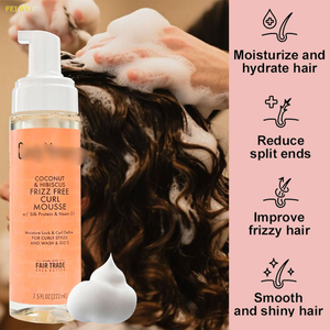Mousse Coiffante Anti-Frisottis Bio Coco & Hibiscus Fixation Forte Unisexe Rose pour Coiffures Bouclées Prêtes à l'emploi – Offre Spéciale - Product Image 6