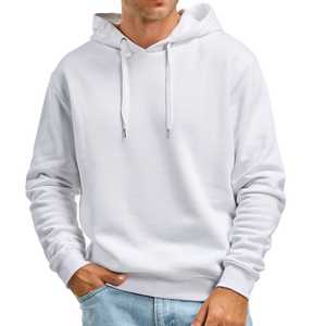 Sweat à capuche bleu marine pour homme, coupe classique, décontracté, en coton French Terry, avec poche avant, pour l'automne - Product Image 6