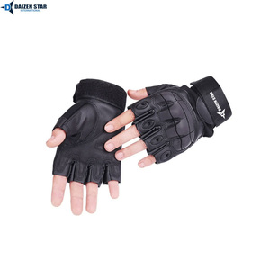 ถุงมือ Daizen Star Tactical แบบครึ่งนิ้ว สีเขียว-ดำ ยาวถึงข้อมือ เป็นมิตรกับสิ่งแวดล้อม ผลิตจากผ้าฝ้าย/โพลีเอสเตอร์/สแปนเด็กซ์ อเนกประสงค์ รุ่น Four - Product Image 4
