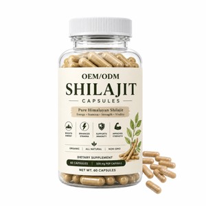 Capsules de Shilajit de l'Himalaya Premium OEM 500mg avec acide fulvique et oligo-éléments pour la vitalité, l'endurance et le soutien des performances - Product Image 1