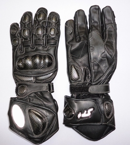 Gants de moto en cuir de vachette pleine fleur de haute qualité, design personnalisé, fermeture auto-agrippante, antidérapants, unisexes, pour l'automne et les activités de plein air - Product Image 3