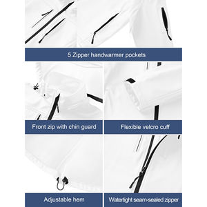 Chaqueta Softshell Personalizada con Logotipo para Hombre, Chaqueta Cortavientos Impermeable y Transpirable con Capucha Desmontable, Chaqueta Cálida para Senderismo y Esquí - Product Image 2