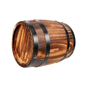 Mini barril de madera estilo rústico para vino o whisky, ideal para decoración de hogar, cocina, bar o fiestas, venta al por mayor desde Vietnam - Product Image 2