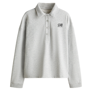 Sudadera con Cuello de Moda para Mujer, Suéter Casual de Forro Polar, Top Cálido de Manga Larga, Ropa Urbana con Bordado Personalizado - Product Image 1