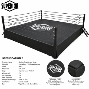 Lona Profesional Personalizada de Alta Calidad para Ring de Boxeo, Antideslizante, de Algodón Resistente, para Rings de MMA y Boxeo - Product Image 2