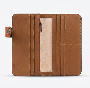 Nouvelle Pochette Portefeuille Vintage en Cuir Véritable 100% avec Motif Crâne et Fleur Gaufré, Fermeture à Boucle, pour Femme, Usage Quotidien - Product Image 3