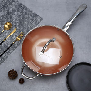 Wok de Acero Pulido con Fondo Redondo, Estilo Auténtico, Premium, para Saltear, Capacidad de 20L, Mango de Madera, Apto para Lavavajillas, Compatible con Todas las Estufas - Product Image 6