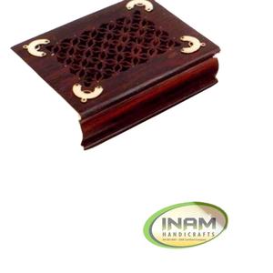 Especial caja de madera de diseño a mano hermosa y diseñador cajas de madera con incrustaciones de latón trabajo INAM artesanía - Product Image 2