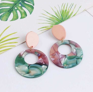 Pendientes de Resina Enchanted Bloom, Pendientes de Resina con Pétalos de Luz de Luna, Gotas de Resina Botánicas de Ensueño, Pendientes de Resina con Brillo de Atardecer, Cristal Ga - Product Image 4