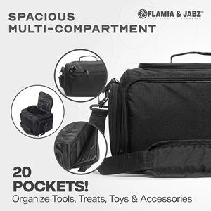 Sac de rangement Flamia en fibre écologique de haute qualité pour outils de toilettage pour animaux de compagnie, idéal pour ranger les ciseaux et accessoires pour petits animaux - Product Image 3