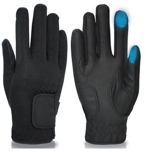 Pantalla táctil ecuestre a prueba de lluvia para hombres y mujeres, guantes deportivos sintéticos acolchados flexibles duraderos, protección de manos a caballo - Product Image 6