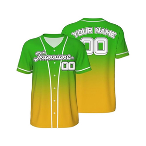 Custom Baseball Jersey Silk Screen Printed Stitched Breathable Quick Dry Moisture Wicking Team Sportswear Wholesale Men 100% - Product Image 1