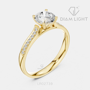 Bague de fiançailles en diamant de laboratoire certifié IGI 0,80 carat, or blanc 14 carats, taille ronde, F+ VS+, pavé, bijoux pour femmes - Product Image 6