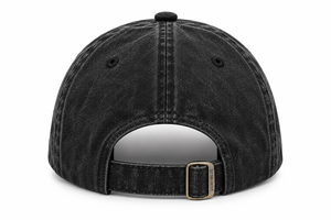 Casquette de baseball en jean noir délavé avec logo personnalisé, broderie 3D, 6 panneaux, réglable, pour les voyages et les activités de plein air - Product Image 4