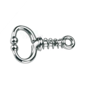 Heavy Duty Stainless Steel Bull Nose Ring <b>Holder</b> with Spring for Veterinary Livestock Handling 11cm for Pig & Cattle - Product Image 2