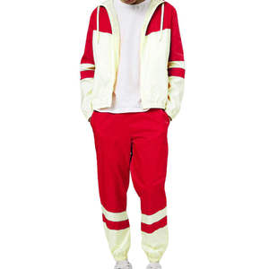 Ensemble de survêtement coupe-vent personnalisé 2 pièces pour homme – Veste et pantalon droit de sport en polyester de haute qualité – Style streetwear ample - Product Image 1