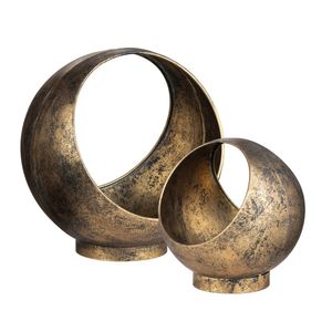 Décoration de rue extérieure, statue abstraite géante, sculpture d'œuf en bronze et laiton - Product Image 1