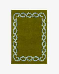 Modern <b>Rug</b> <b>Green</b> <b>Gold</b> Hand Tufted Wool Modern Solid Color Cut High Pile Handmade Durable Washable Picnic <b>Rug</b> Living Room - Product Image 1