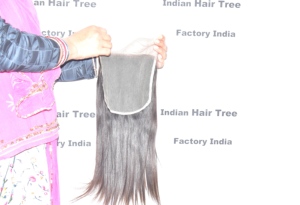 Extensiones de cabello humano Temple Cuticle Aligned Vietnamita 7*7 Closure, color natural, onda profunda, liso, doblemente cosido a máquina, 100g, para mujer - Product Image 4