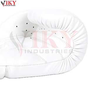 Guantes de Boxeo de Piel Sintética Premium de Color Blanco Sólido, con Costuras Duraderas, Ajuste Ergonómico y Espuma Absorbente de Impactos, Precio al por Mayor - Product Image 4