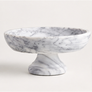 Mangkuk Alas Marmer Putih Mewah Buatan Tangan dari Batu Alam, Mangkuk Buah Grosir, Mangkuk Hiasan Tengah Meja Makan Modern dari Marmer - Product Image 3
