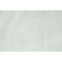 Tissu Georgette Mukaish blanc au mètre, 44 pouces de large, teignable, à motif rayé uni pour rideaux