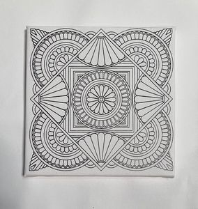 Toile métallique pré-imprimée tendue pour la peinture, art mural DIY à cadre en bois, personnalisable en couleur - Product Image 4