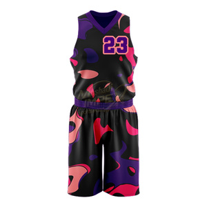 Diseña Tu Propio Uniforme de Baloncesto Profesional Personalizado, Conjunto de Camiseta sin Mangas con Cuello en V, 100% Poliéster, la Mejor Calidad - Product Image 4