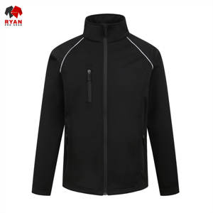 เสื้อแจ็คเก็ตซอฟต์เชลล์คุณภาพพรีเมียม Ryan Pro Gear สำหรับผู้ชาย กันน้ำ กันลม ผลิตจากผ้าถักที่เป็นมิตรต่อสิ่งแวดล้อม ปิดด้วยซิป - Product Image 1