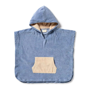 Serviette de bain à capuche pour enfant en tissu éponge couleur unie, utilisable à la plage ou en salle de bain - Product Image 2