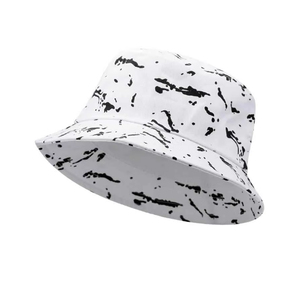 Sombrero de Pescador Unisex con Diseño de Salpicaduras de Pintura Verde Neón y Negro, Gorra de Algodón para Verano, Playa y Protección Solar, Estilo Urbano - Product Image 5