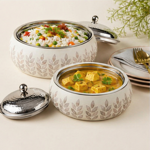 Olla de Acero Inoxidable de Lujo con Incrustaciones de Nácar, Olla Térmica de Doble Pared para Mantener Comida Caliente, Ideal para Roti y Arroz, Precio de Fábrica - Product Image 4