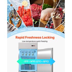 Congelatore Verticale Commerciale 29" L 22 Cu.Ft in Acciaio Inox con Sbrinamento Automatico e 4 Ripiani Regolabili - Product Image 2