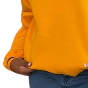 Sweat-shirt universitaire doré 1922 unisexe, style sororité grecque, col rond, détails bleus, streetwear décontracté, style premium - Product Image 5