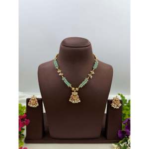 Indian Ethnic Ayesha Chorski Premium Gold Plated Bridal Necklace Set - Product Image 1