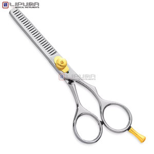 Ciseaux de coiffure professionnels OEM personnalisés pour gauchers, en acier inoxydable/avec manche en plastique, lame tranchante, pour salons de coiffure - Product Image 3