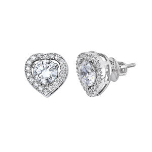 ELEGANT HIGH CARBON DIAMOND STUD <b>EARRINGS</b> FOR WOMEN 925 STERLING SILVER LUXURY FASHION JEWELRY GIFTS FOR MEMORIALS AND WEDDINGS - Product Image 2